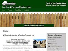 Tablet Screenshot of lumberandfencingproductfl.com